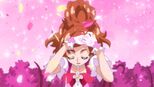 Haruka transforms into Cure Flora in real time
