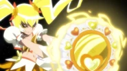Gold Forte Burst movie.jpg (300 kB) Cure Sunshine usando el ataque en la película de HeartCatch Pretty Cure