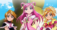 Black,Bloom y Dream en Pretty Cure All Stars DX2