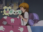 Pollun along with Mepple waking Nagisa up