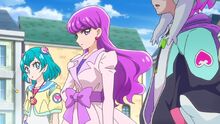 Lala and Yukari look at Preme