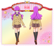 Yukari wearing the girls' winter uniform