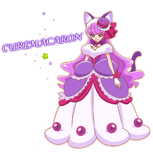 Cure Macaron's official profile in her A La Mode Style from TV Asahi