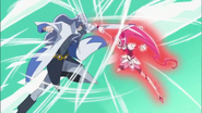 Blossom y Cobraja luchando a gran velocidad
