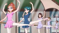 Haruka and Minami in ballet class