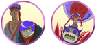 Isohgin's(left one) and Yadokhan's human form faces & Isohgin's(top one) and Yadokhan's monster form faces