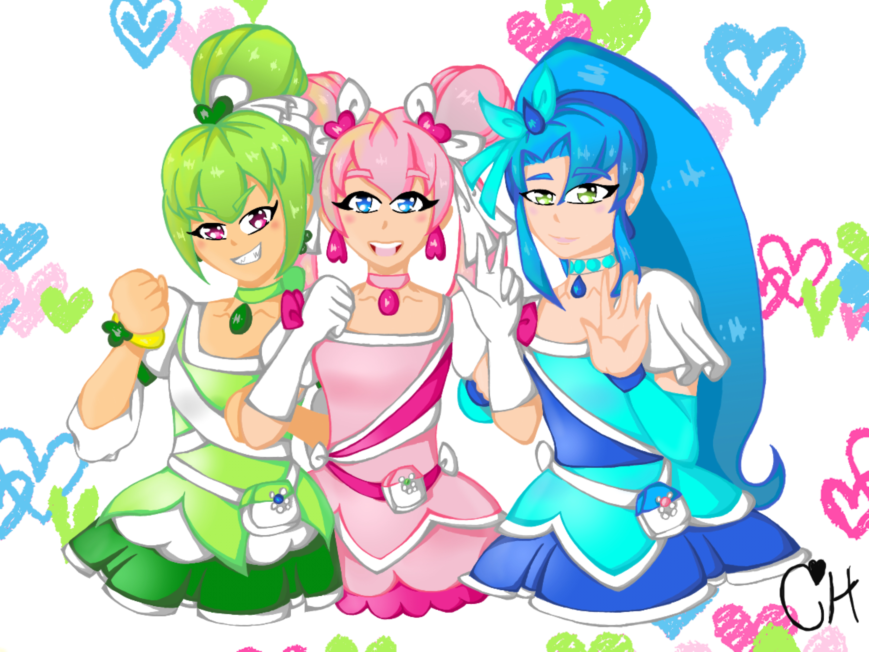 Glitter force as precure - Comic Studio