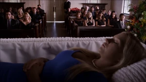 Alison at Charlotte's funeral