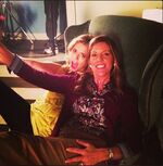 Andrea and Sasha last day on set