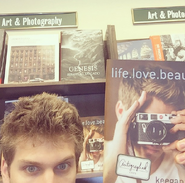 Keeg and his photo book