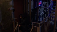 Spencer crying outside Toby's loft