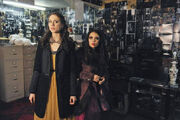 Spencer and mona in a's lair.jpg