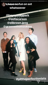 BTS of the cast doing photoshoots