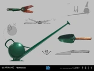 Concept art for gardening tools.