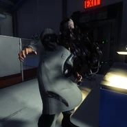 Bellamy being turned into a husk by his new friend.