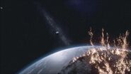 Earth being consumed by the Typhon Coral, as seen in Morgan's visions.