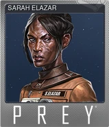 Sarah's Steam trading card (foil).