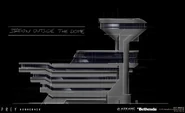Station outside the dome concept art.