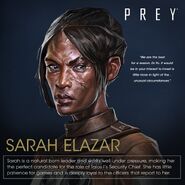 Sarah's character profile.