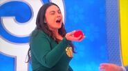 Melanie's third draw is a strike.