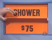 She keeps the shower. The jewelry is $75 and goes into the give column.