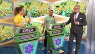 The double overbid has taken a turn for the worst. However, Kristen won $210,000 from Cliff Hangers.