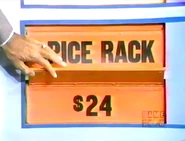 He keeps the spice rack. The jeans are $24 and go into the give column.