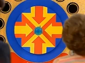 Her first throw went upper left.