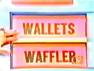 The last two prizes are a waffler and wallets.