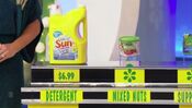 She says the Planters mixed nuts are less expensive than the Sun laundry detergent.