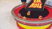 On her first roll, she has 1 car and $4,000. She decides to roll again.