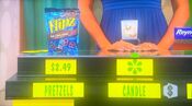 She says the Glade French vanilla scented candle is more expensive than the Nestle Flipz milk chocolate covered pretzels.