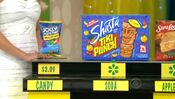 He says the Shasta 24pk Tiki Punch soda is more expensive than the Jolly Rancher candies.