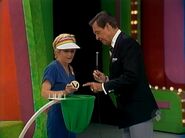 Her second draw is a 7. She thinks it's the second number but is incorrect.