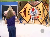 The contestant has missed her second & last throw.