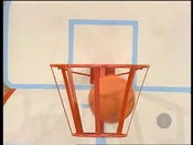 Cheryl's second throw went into the basket. She wins the Dodge Caravan!