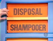 The last two prizes are a shampooer and a disposal.