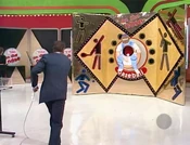 Bob's inspiration throw went through the hole and bounces out.