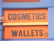 The last two prizes are wallets and cosmetics.