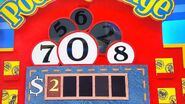 He says the second number is a 5 but is incorrect. The car is now 75¢.