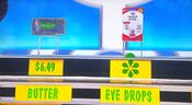 She says the Clear Eyes redness relief eye drops are more expensive than the Kerrygold Pure Irish butter.