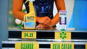 He says the Gold Bond firming cream is more expensive than the CLR bath & kitchen cleaner.