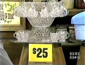 The price of the Anchor Hocking punch bowl set is $25.