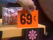 Unfortunately, it was not. It was 69¢, so THAT should have gone up in the Hi row, and the Downyflake waffles should have gone down in the Lo row.