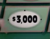 She wins $3,000 in cash.