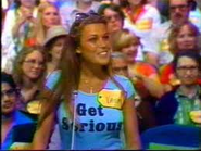 Here's Vanna on the June 20, 1980 (#3735D) episode but she didn't make it out of Contestant's Row. Two years later she would begin her career turning letters on Wheel of Fortune