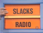 The next two prizes are a radio and slacks.