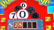 He says the third number is a 5 but is incorrect. The car is now $1.25.