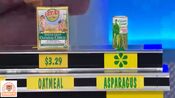 Karol says the Green Giant asparagus spears are less expensive than the organic oatmeal.