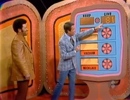 ...and goes into the give column for a total of $81. He keeps the necklace, the vacuum, and the cosmetics no matter what happens. But if they total $81 or more, he wins the Sohmer Georgian piano.